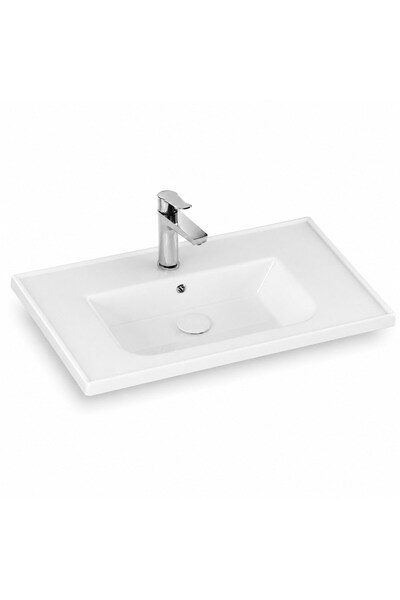 İsvea Sistema L İnce Formlu Lavabo 81x46,5 cm Beyaz | 10LE50081