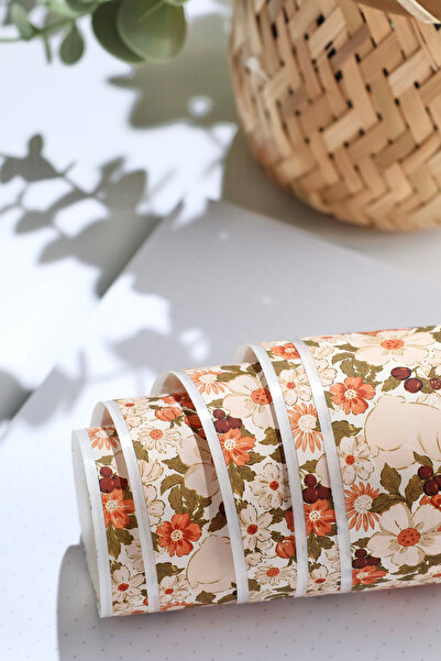 Hume Craft 2 Meters Aesthetic Flower Patterned Washi Tape / Washitape / Bulle...