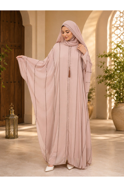 Generica Premium Pink Abaya for Women – Modest Islamic Wear, Flowing Batwing ...