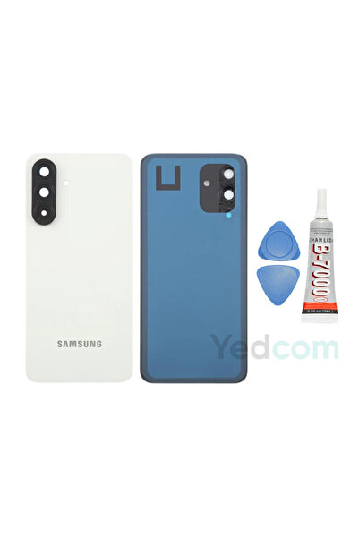 Yedcom Samsung A56 5G A566 Beyaz Uyumlu Kamera Camlı Arka Pil Kapağı Batarya ...