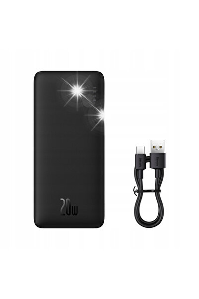 Baseus POWER BANK CU ÎNCĂRCARE RAPIDĂ 10000MAH 20W USB-C USB-A CU CABLU