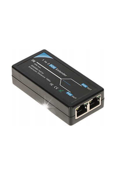 Deltam Extensor PoE PFT1320 cu 3 porturi, 100m, 100Mb/s, în cascadă, pentru c...