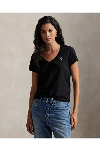 Ralph Lauren Black Label تي شيرت من قماش الجيرسي القطني مطرز بشعار بوني وياقة...