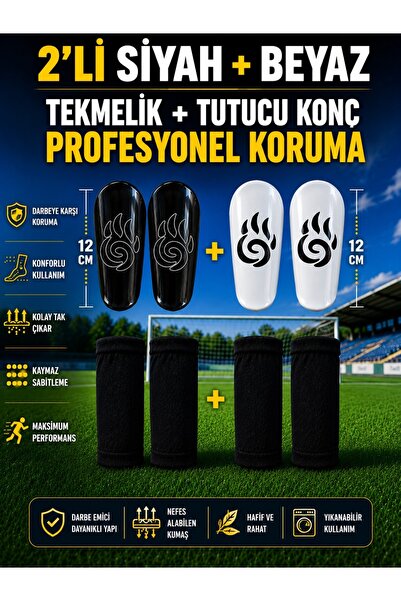 BS BEYAZ SHOES Tekmelik Tutucu Konç ve Koruyucu Esnek Tekmelik, ( 1 Çift Siya...