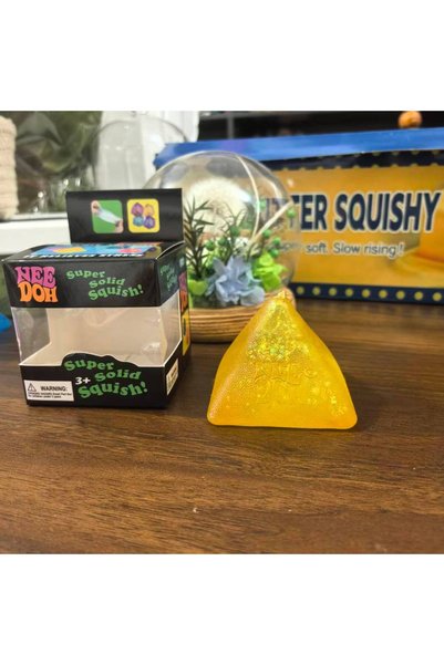 Needoh NEE DOH Triangular ice cubes，Stress-Relief Squeezies（Yellow）