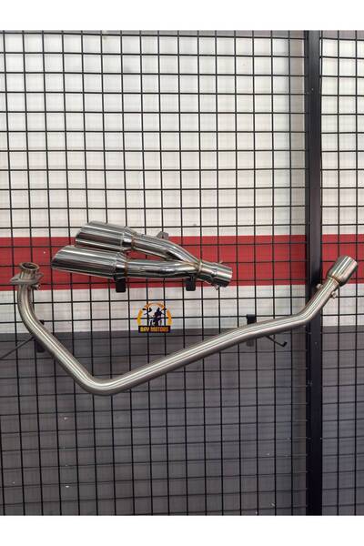 BAY BENELLİ 125S HEADERS KOMPLE VE NİKELAJ AKRAPOVİÇ SUSTURUCULU EGZOZ SET 51MM