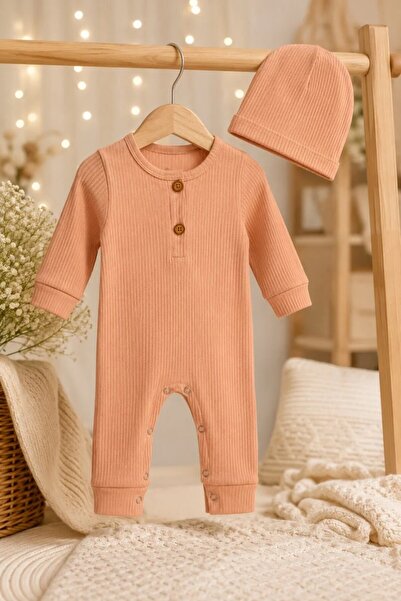 Tuğra Bebe Soft Cotton Baby Boy Jumpsuit Without Booties, Buttoned