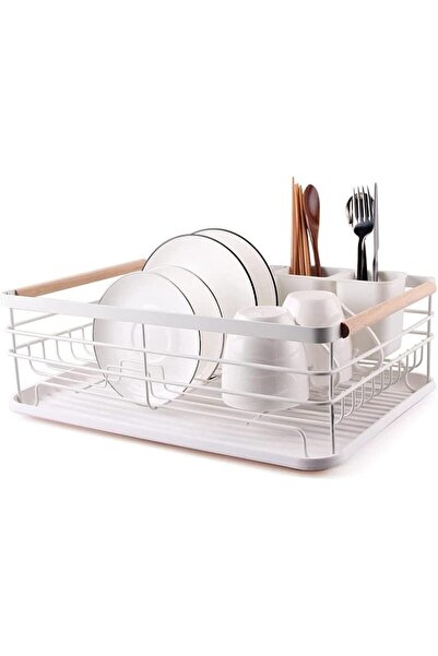 Urban URBANNX Drying Rack for Kitchen Counter - Modern Wood Handle Dish Rack ...