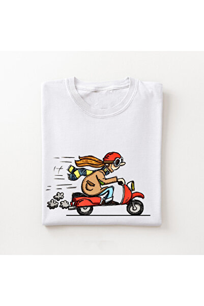 Grafftee Clothing Motorcycle Printed Unisex Oversize T-Shirt