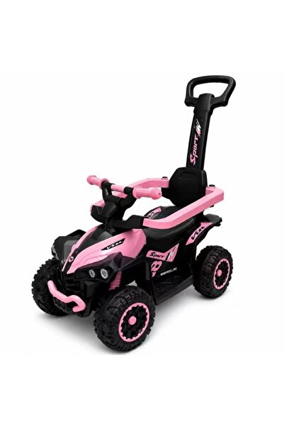 happyworld2026 ATV Pentru Copii, Maner Pentru Impins, Muzica Si Lumini.ROZ