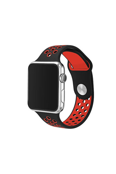 OEM Λουράκι σιλικόνης με τρύπες για Apple Watch 42mm 44mm 45mm 49mm Μαύρο Κόκ...