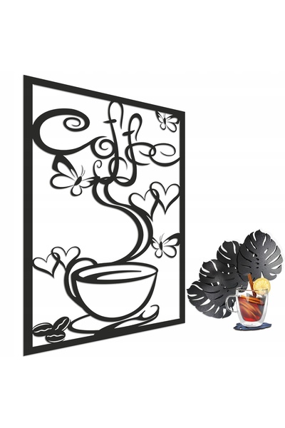Naklejkomania Tablou 3D pentru perete: Decor de bucatarie, filigran, decorare...