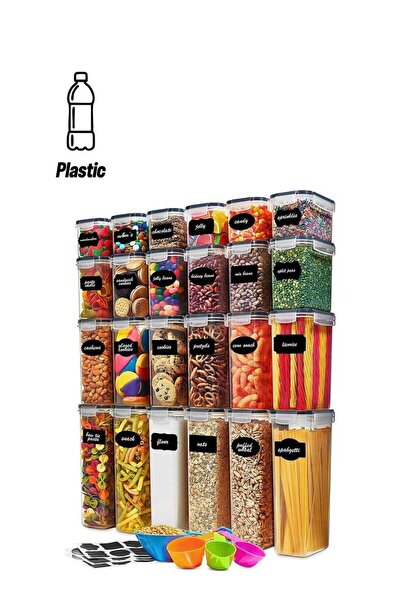 TOSHIONICS Airtight Food Storage Containers with Lids 24 Pack for Kitchen Org...