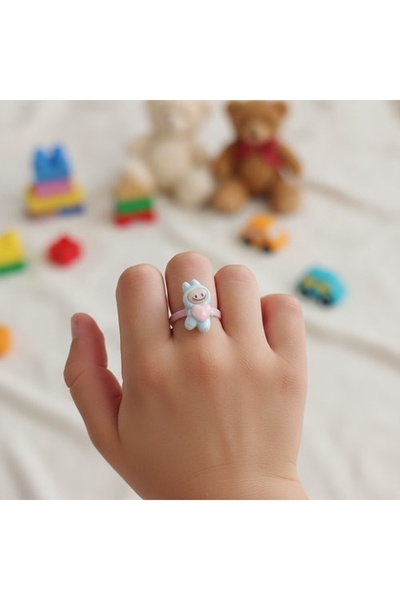 Shiklik Labubu Figured Adjustable Children's Ring - Cartoon Character Childre...
