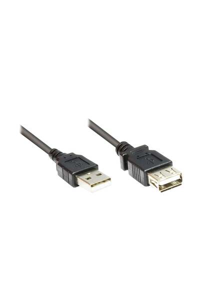 Good Connections Conexiuni bune USB2.0 Extensie A-M.-A-B. negru 5m