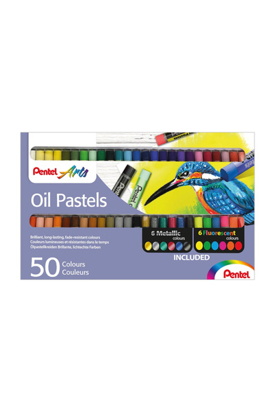 Pentel Arts Yağlı Pastel Boya Seti 50 Renk