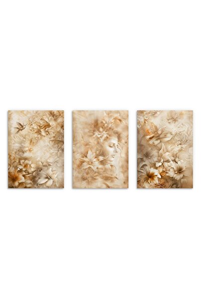 Naklejkomania Postere femeie si natura pentru living sau dormitor 3x 30x40cm