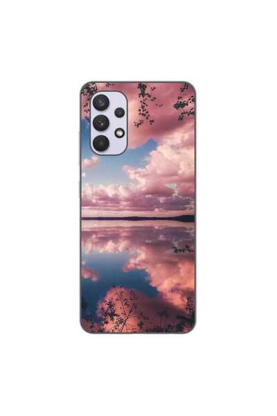 OEM Husa compatibila cu Samsung Galaxy A32 4G Silicon Gel Tpu Model Pink Clouds