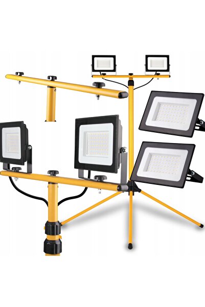 Kraft&dele Lampă LED/Halogen tip reflector, cu suport/stativ, 2x30W, cu ștecher.