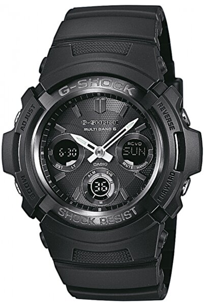 G-SHOCK Ceas bărbătesc AWG-M100B-1AER — negru, sportiv, rezistent la șocuri.
