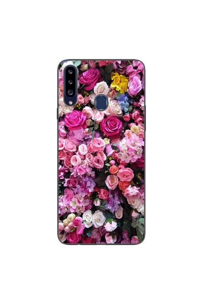 OEM Husa compatibila cu Samsung Galaxy A20S Silicon Gel Tpu Model Trandafiri Roz
