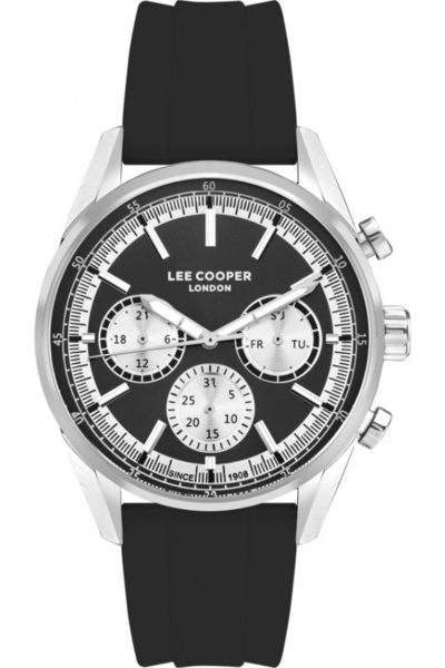 Lee Cooper Ceas de modă negru pentru bărbați LC07987.351 — ideal ca un cadou.
