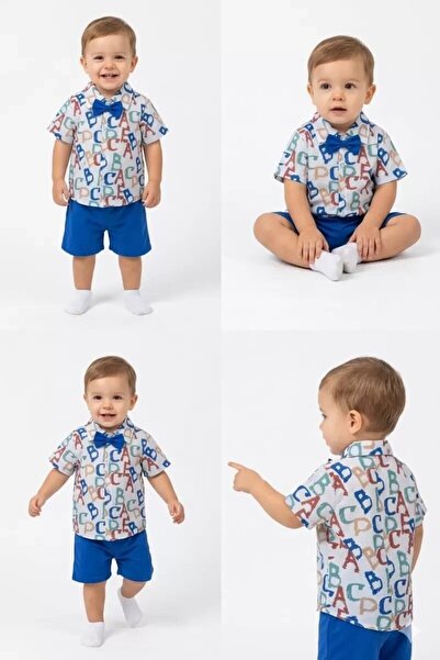 Generic Brand 9/24 Month Baby Set with Bow Tie Shirt and Shorts