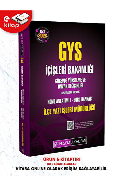 Pegem Akademi Yayıncılık 2026 GYS İçişleri Bakanlığı Görevde Yükselme ve Ünva...