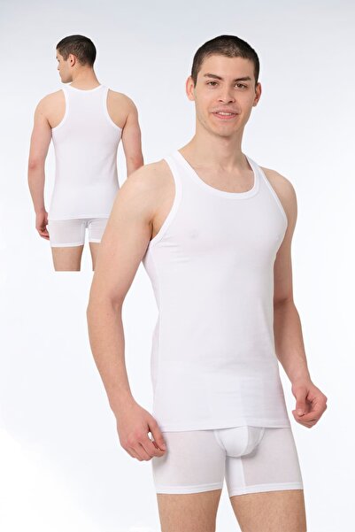 FSM1453 Men's Cotton Halter Neck Sports Lycra Singlet 6-Piece - 1003
