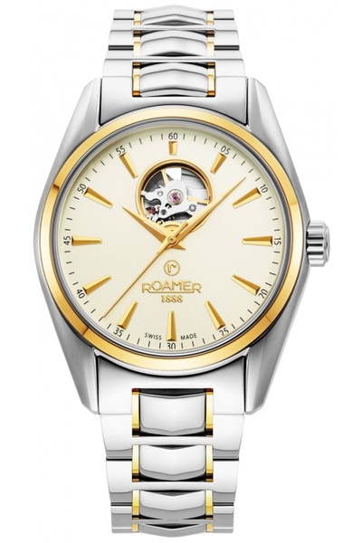 Roamer Ceas bărbătesc 984985 47 35 20 auriu clasic cu inimă decupată