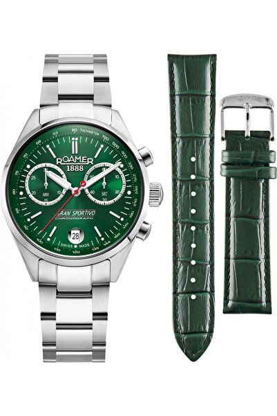 Roamer Set bărbați 978818 41 75 20 — verde, sportiv, cu o curea suplimentară.