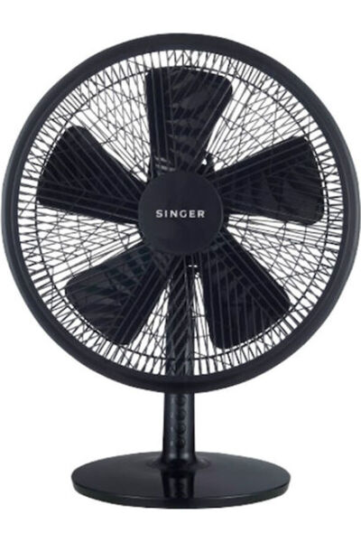 SİNGER Επιτραπέζιος Ανεμιστήρας 55W 40εκ. Διάμετρος Μαύρος Κωδικός: 7110/01BL