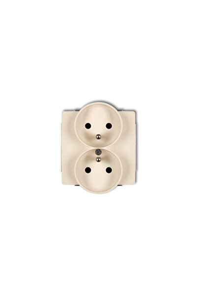 KARLIK Soclu DECO cu montare dublă încastrată pentru cadru cu împământare 2x2...