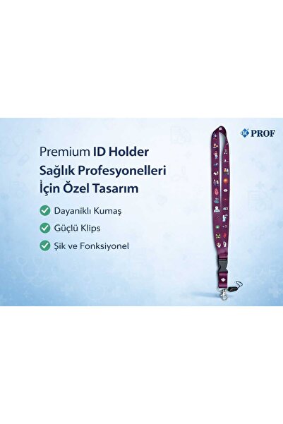 Prof . Purple Color Neck Strap Lanyard for Premium Healthcare Workers Id Card...