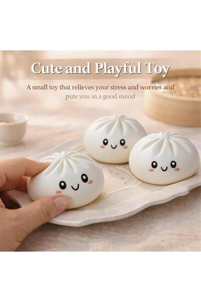 Generic Dumpling Squishy, 4PCS Glitter Dumpling Squishy Toys, Squishiest, Stress & Anxiety Relief Toys for Kids & Adults Non-Edible (Multicolor A)