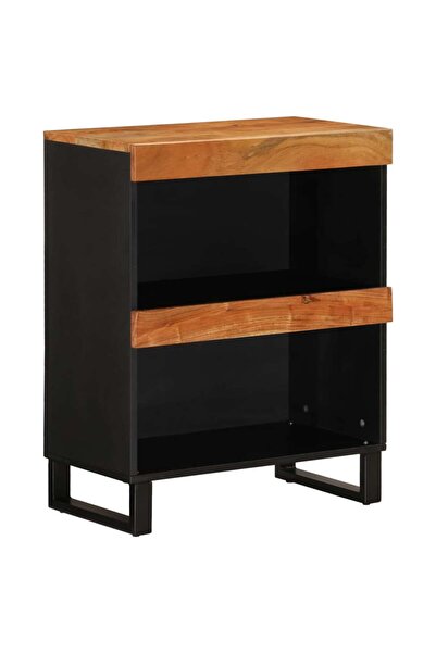 vidaxl Dulap lateral, 60x33x75 cm, lemn masiv de acacia