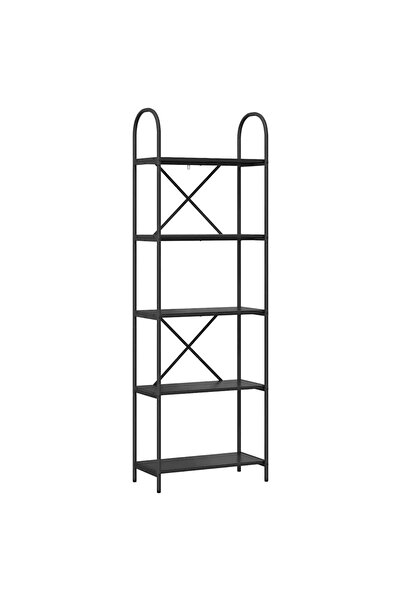vidaxl Raft pentru cărți Stejar Negru 60 x 30 x 183 cm Lemn compozit
