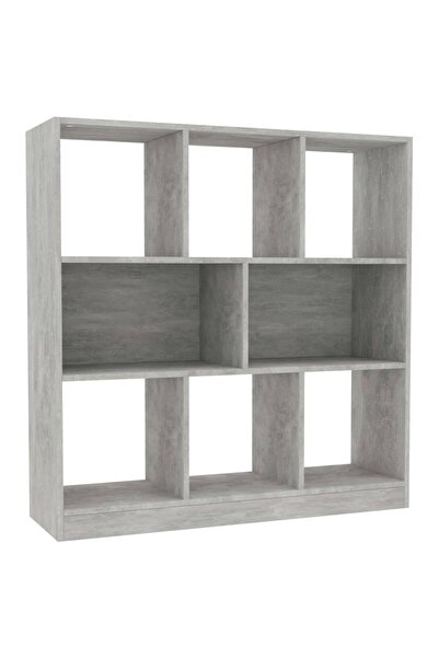vidaxl Bibliotecă, gri beton, 97,5x29,5x100 cm, lemn prelucrat