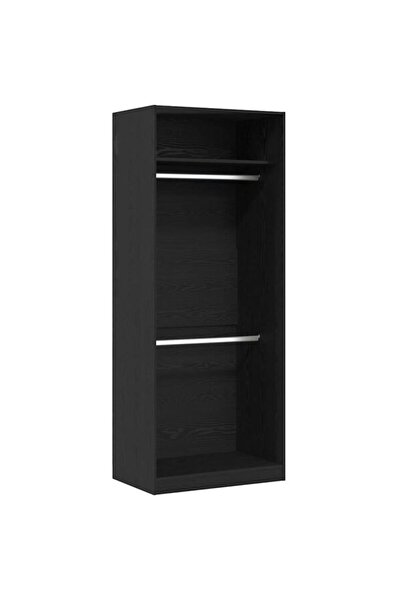 vidaxl Dulap cu rafturi Stejar Negru 80 x 50 x 200 cm Lemn prelucrat