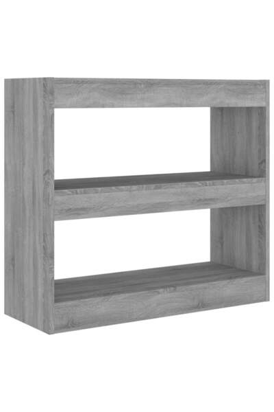 vidaxl Bibliotecă/Separator cameră, gri sonoma, 80x30x72 cm, PAL