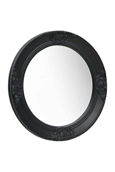 vidaxl Oglindă de perete în stil baroc, neagră, 50 cm