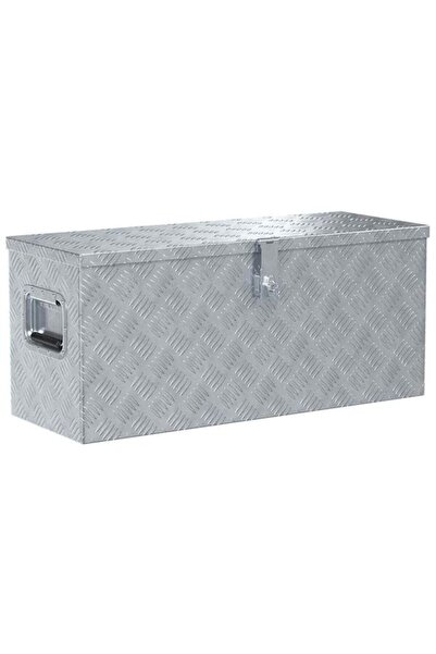 vidaxl Cutie de aluminiu, 80 x 30 x 35 cm, Argintie