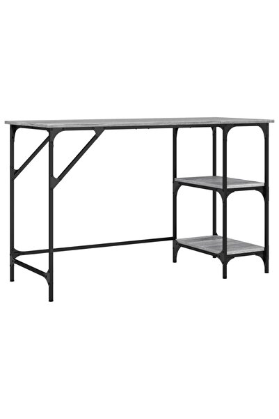vidaxl Birou, gri sonoma, 120x50x75 cm, metal și lemn prelucrat