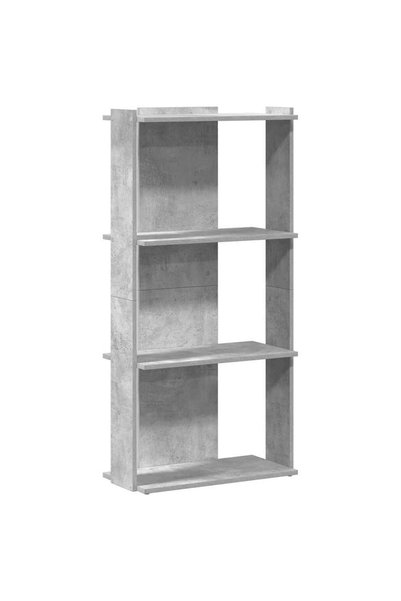 vidaxl Bibliotecă cu 3 niveluri, gri beton, 60x30x120cm lemn prelucrat