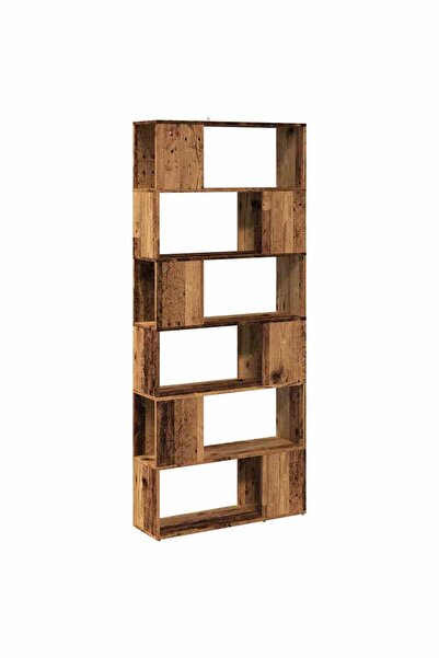 vidaxl Bibliotecă/Separator de cameră, Lemn vechi, 80x24x186 cm