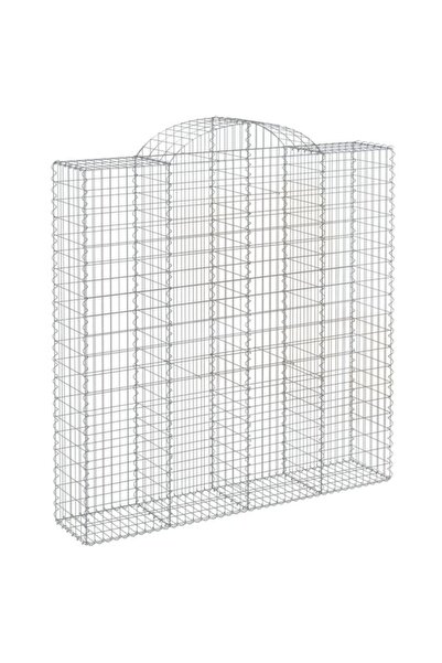 vidaxl Coș Gabion Arcuit 200 x 50 x 200/220 cm Fier Galvanizat