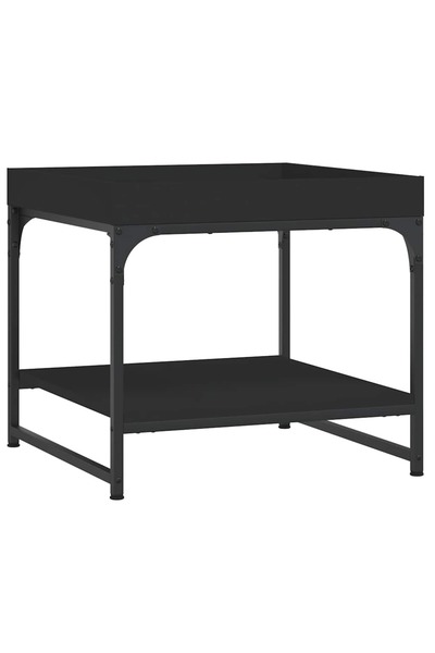 vidaxl Măsuță de cafea, negru, 49,5x49,5x45 cm, lemn prelucrat