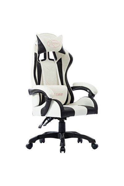 vidaxl Scaun de gaming, negru, piele ecologică