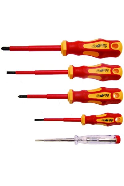BGS Set de 5 șurubelnițe de electrician izolate 1000V, VDE/GS, tip german BG-...