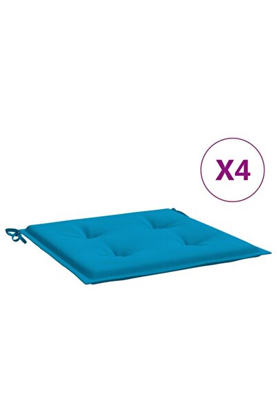 vidaxl Perne pentru scaune de grădină 4 buc. Albastru 50 x 50 x 4 cm Țesătură...